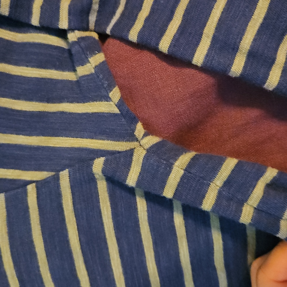 Lucky Brand Navy and Beige Striped Top - Picture 4 of 6